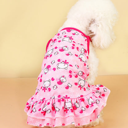 Cat Dog Streamer Princess Skirt Clothes Pet