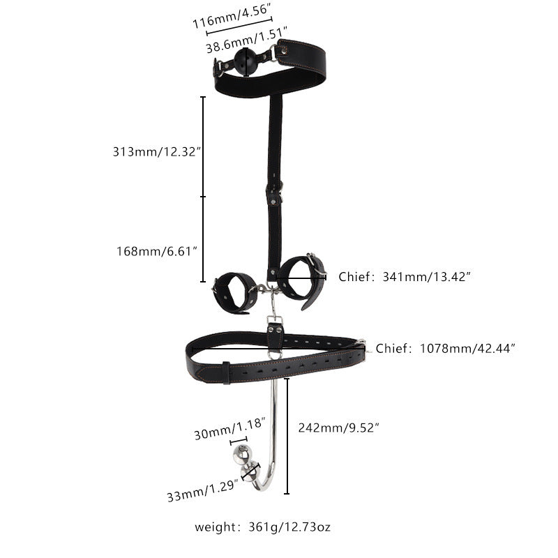 Anal Hook Set To Assist In Mandatory Binding Of Collars And Handcuffs