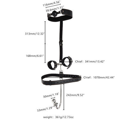 Anal Hook Set To Assist In Mandatory Binding Of Collars And Handcuffs