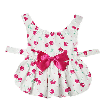 New Pet Clothes Bow Floral Skirt